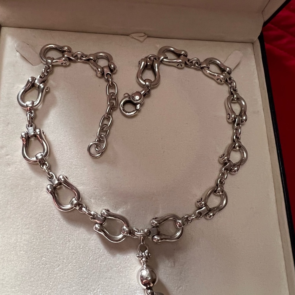 Tiffany’s mens shackles necklace.925 sterling silver heavy - Picture 11 of 12